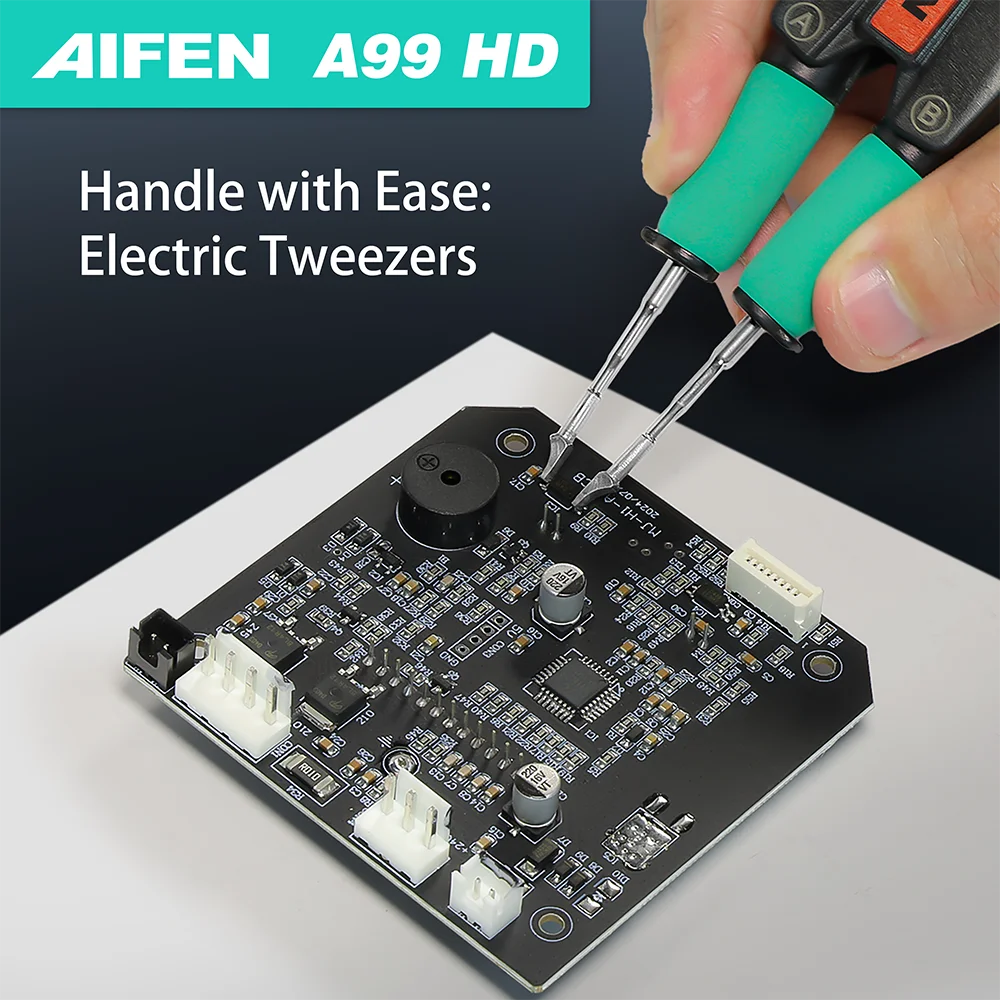 AIFEN-A99HD精密ピンセットはんだ付けステーション ダブルヘッドクリップ式はんだごて 210/245ハンドル はんだ付けリワークステーション