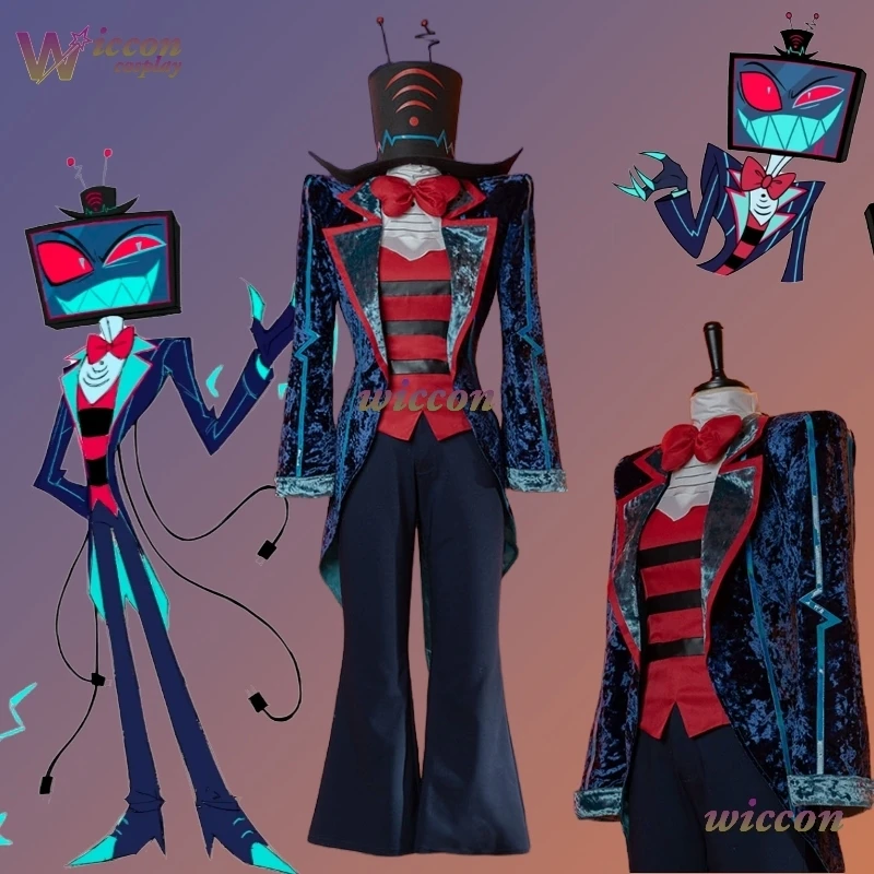 

Youkoo Hasbin Косплей Отель Vox Косплей Костюм Униформа Хэллоуин Синий Красный Костюм Блеск Карнавальные Рождественские Костюмы Косплей