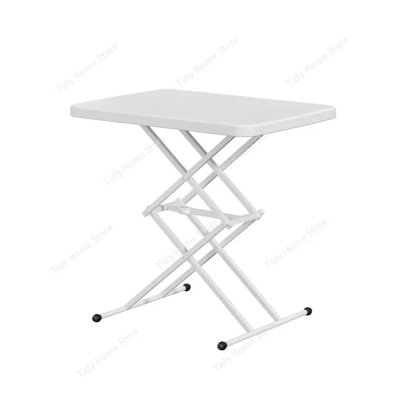 Bedside small table, height-adjustable study desk, portable plastic office desk, writing desk, folding table