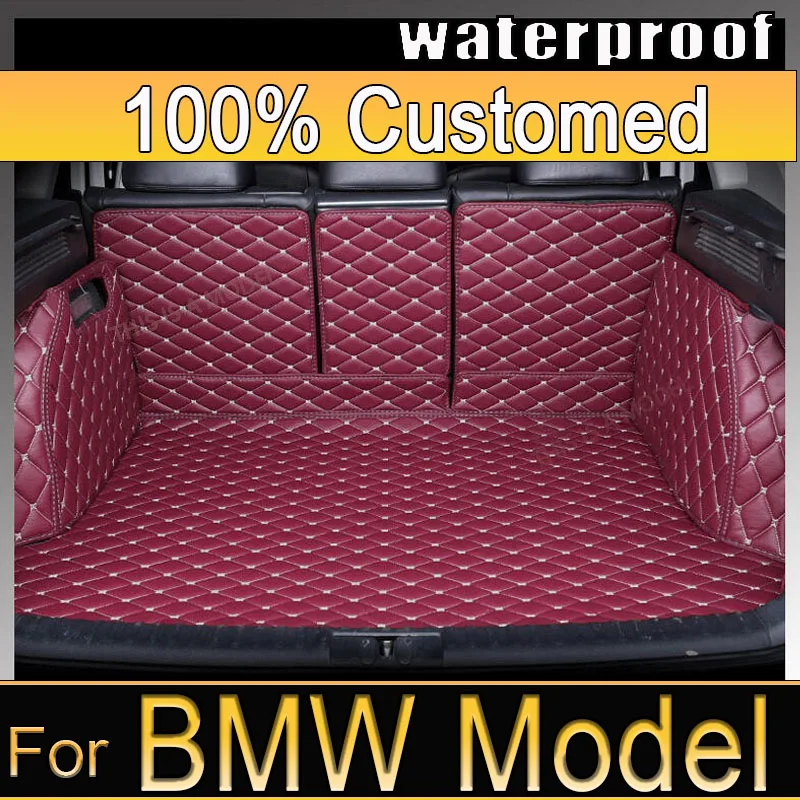 Custom Full Set Fit For BMW X1 X2 X3 X4 X5 X6 iX3 IX i3 IX1 i5 i7 3/5/7series Car Trunk Mat Tail Boot Tray Liner Rear Cargo