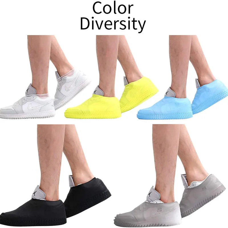 Silicone Waterproof Shoe Covers S/M/L Reusable Non-Slip Rain Shoe Covers Protector Anti-Slip Boot for Outdoor RainyDay Overshoes