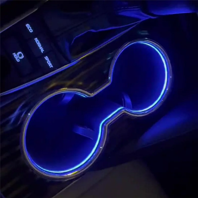 أنيق-LED حامل الكأس ضوء لتويوتا هايلاندر XU70 2020-2024 سيارة مصباح داخلي جو الجليد الأزرق