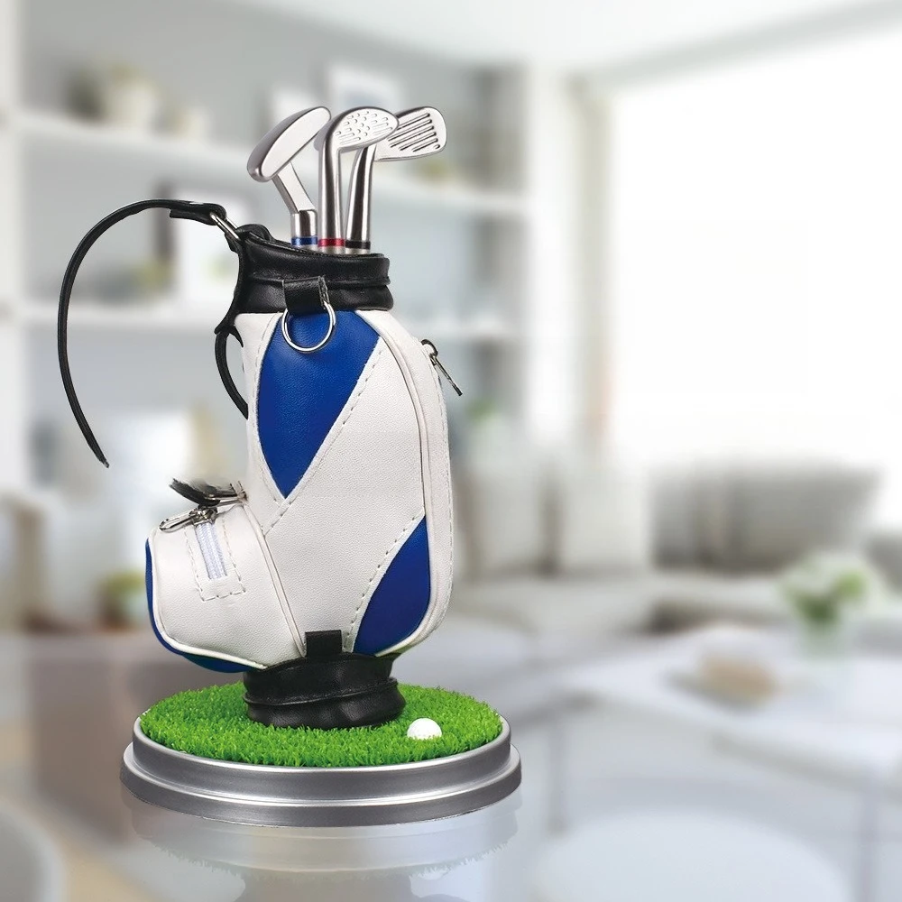 クリエイティブなゴルフペンホルダー-ゲルペン付き-実用的なオフィスデスク飾り-スタイリッシュなデスクトップ装飾-ユニークなビジネスギフト飾り