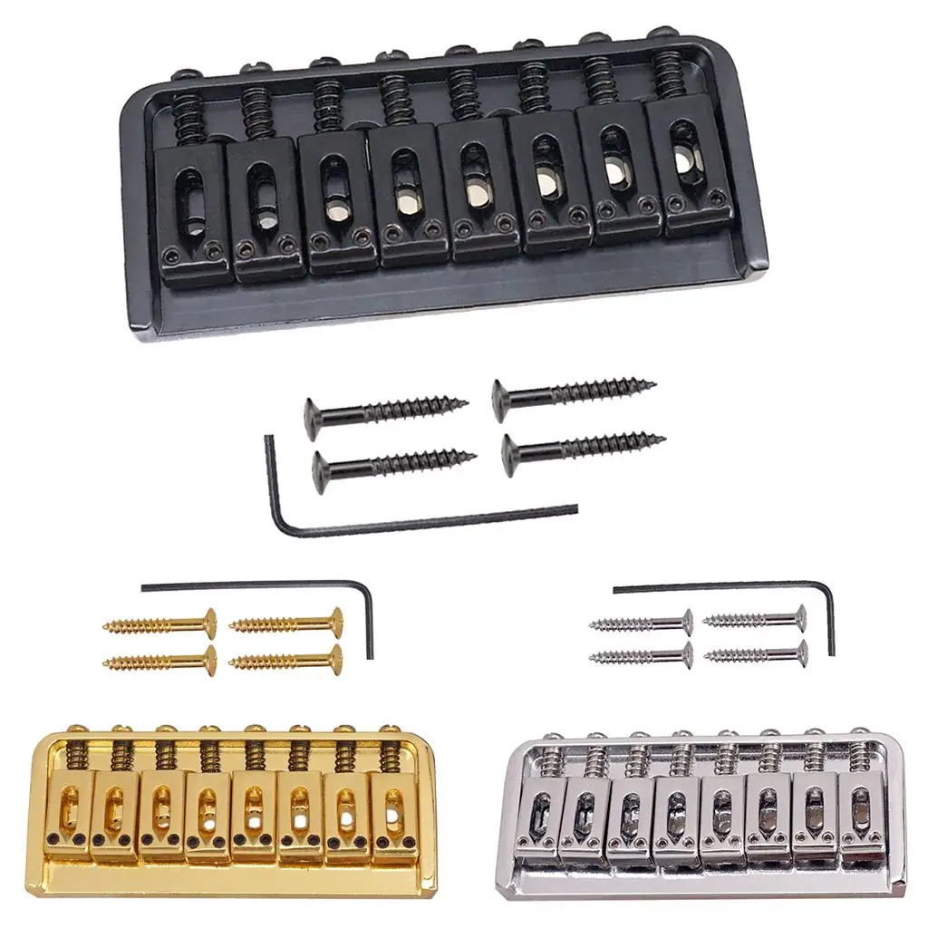 Sillín de puente de tipo fijo de 8 cuerdas para guitarra eléctrica/tornillo de llave