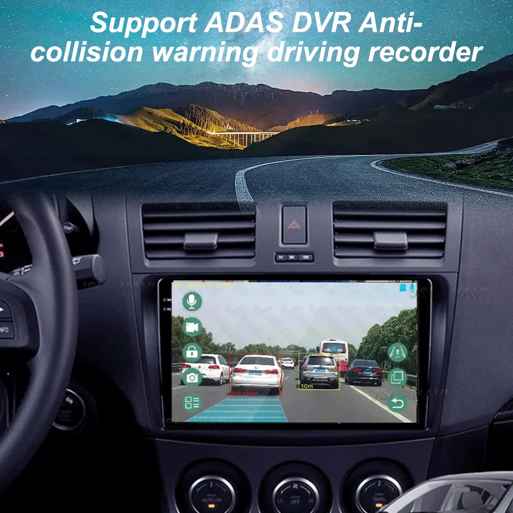 أندرويد 15 لمازدا 3 2009-2013 راديو السيارة مشغل وسائط متعددة ستيريو الملاحة Carplay مكبرات الصوت رئيس وحدة فيديو الصوت لتحديد المواقع 2 Din