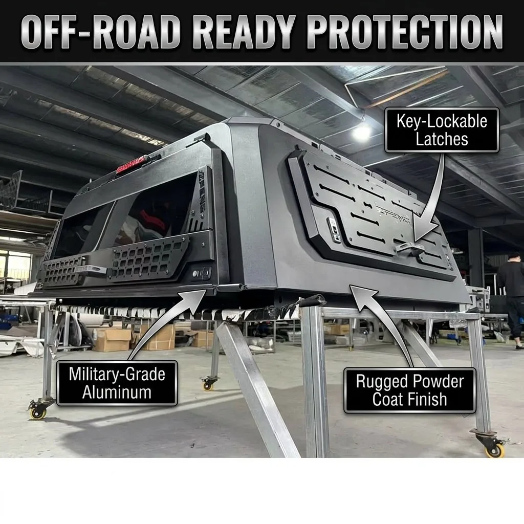 Dream Car PHEV Truck Accessories For BYD Shark 6 Modular Pickup Canopy Lightweight Aluminum Hardtop With Integrated Brake Light view 5
