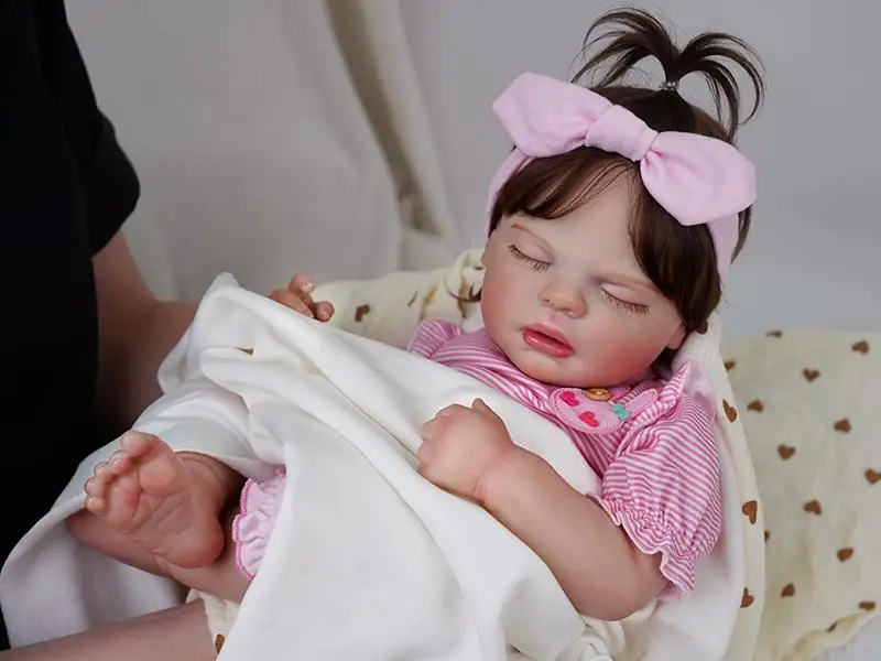 Bambola rinata Bambole per neonati realistiche con corpo morbido da 18 pollici Bambole per neonati Poseable Real Life