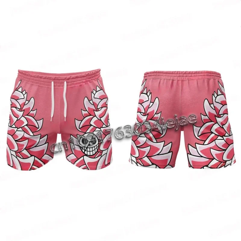 Doflamingo Anime Gym Shorts Casual Layer Quick Drying Beach Pants Surfing Loose Summer Vacation