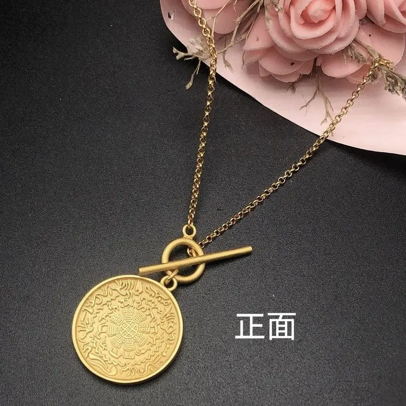 

Tibetan jewelry necklace men's and women's sweater chain Jiugongge totem necklace