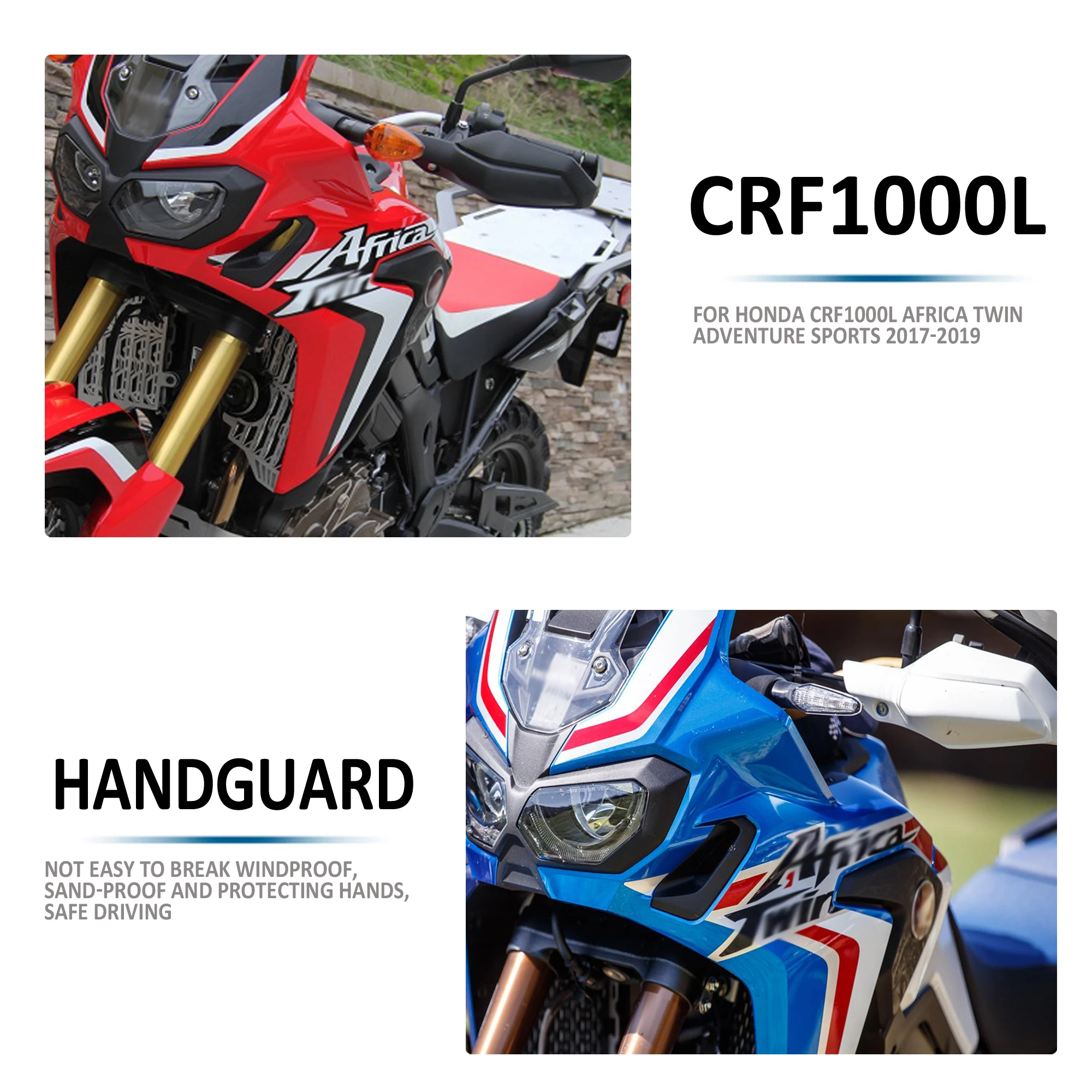 For HONDA CRF1000 Africa Twin Adventure Sports Acrylic Motorcycle Hand Guard Windproof Handguard Protector Motocross Hand Shield