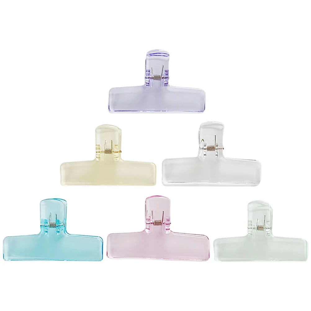 Clips de classeur décoratifs multifonctions, 6 pièces, pour documents de bureau