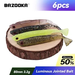 Bazooka Soft Lure Fishing Baits Silicone Jointed Shad Shiner Spinner Jighead Wobbler Worm Jigging Bass Carp Pike Lead Ice Winter