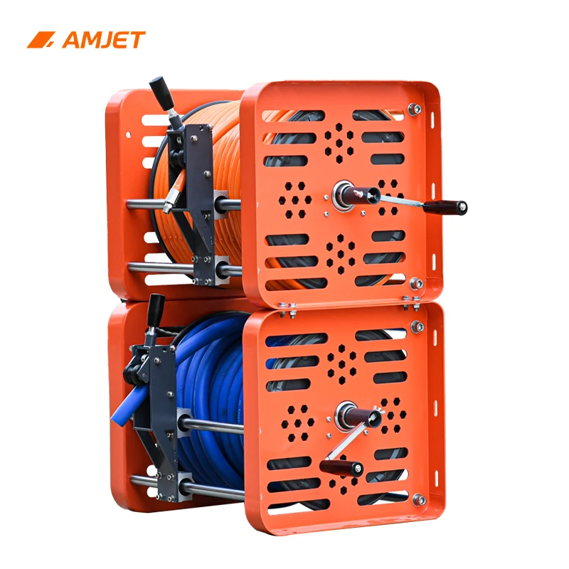 Durable Double-layer Sewer Hose Reel Advanced Jetter Hose Reel Lightweight Sewer Jetting Reel  for Drain Cleaning