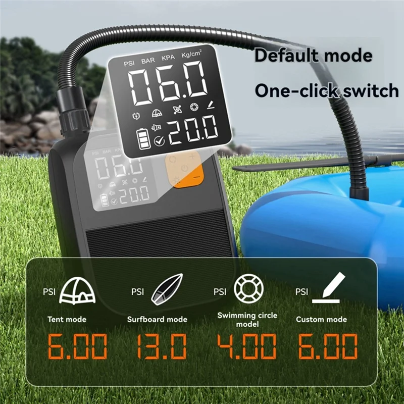 

25PSI Stand Up Paddle Board Pump Portable Electric SUP Pump For Surfing Paddle Board Airbed SUP Boat Kayak