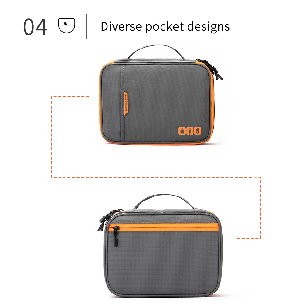 Estuche de viaje para accesorios electrónicos portátiles, bolsa organizadora de cables, bolsa de transporte para iPad, c