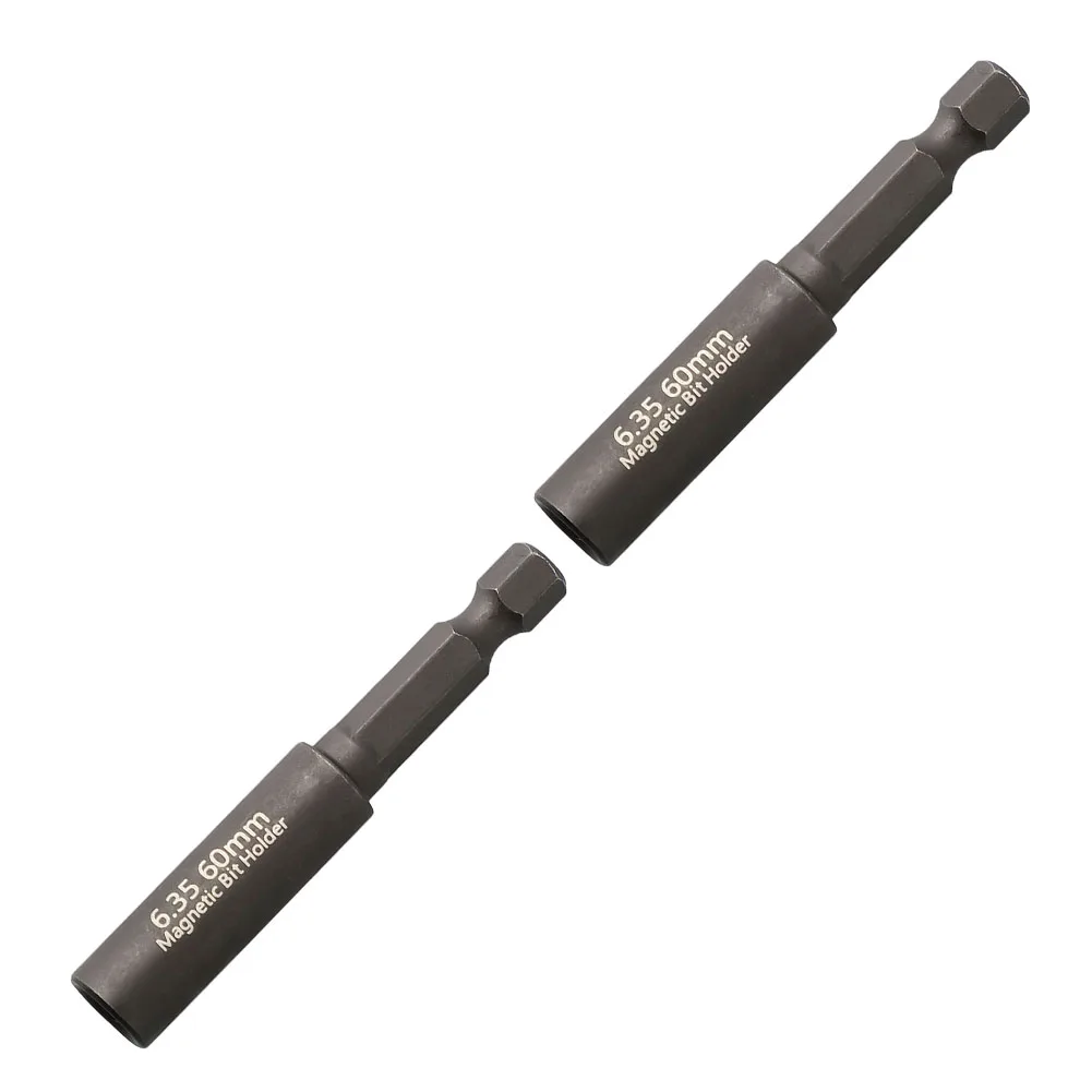 2/5pcs 1/4 Hex Shank Screwdriver Bit Holder Drill Magnetic Bit Holder Extension Rod 60mm For Drill Screwdriver Batch Head