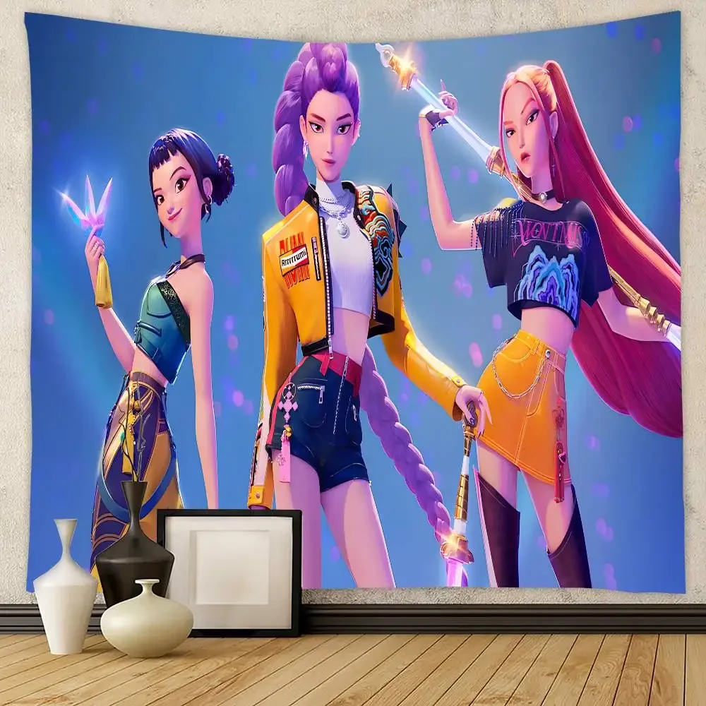 

KPop D-Demon H-Hunters Happy Birthday Banner Backdrop For Birthday Banner Party Background Decor Decorations