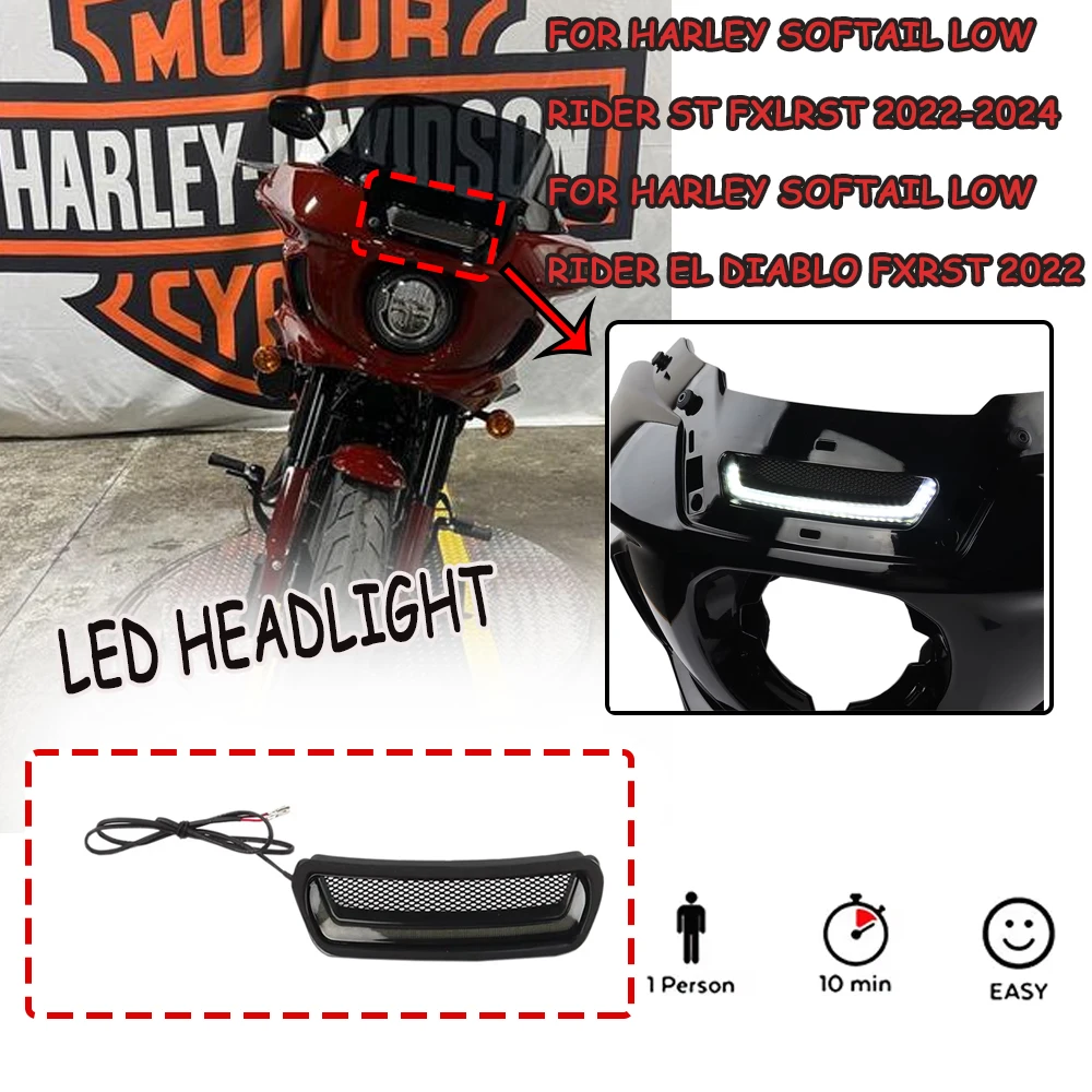 

Suitable for Harley Softail Low Rider ST El Diablo FXRST FXLRST 2022 2024 New Motorcycle Accessories White Tracer Headlights Ven