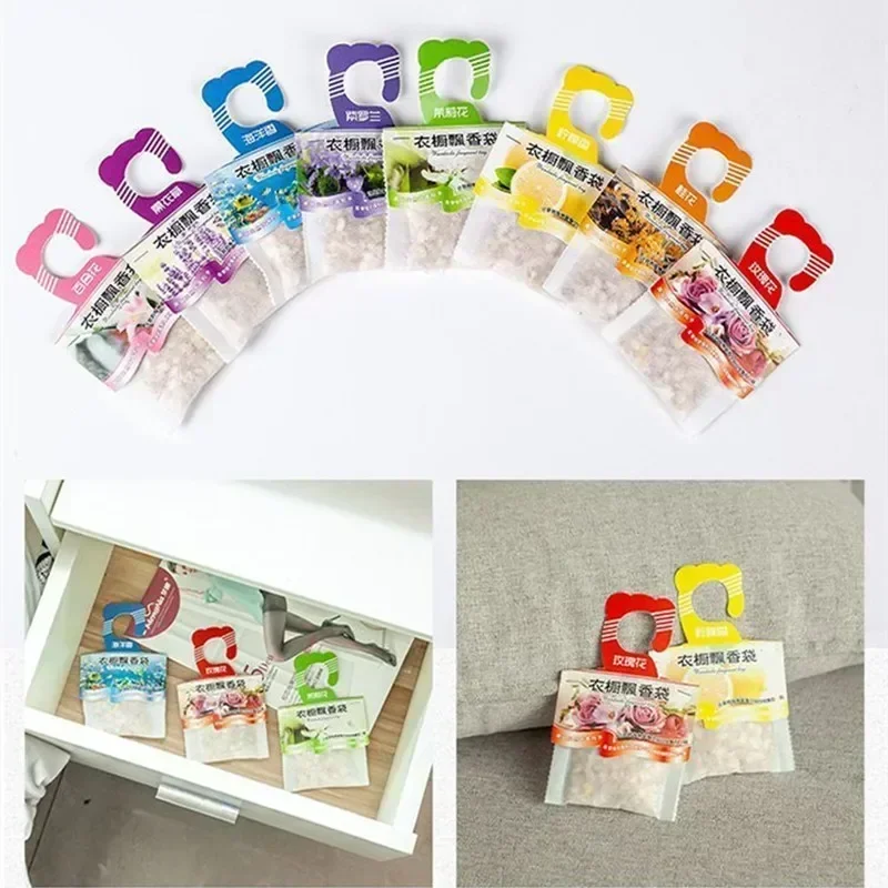 5pcs Wardrobe Sachet Aromatherapy Hanging Bag Lavender Fragrance Pack Mildew and Insect Proof Wardrobe Sachet Air Freshener