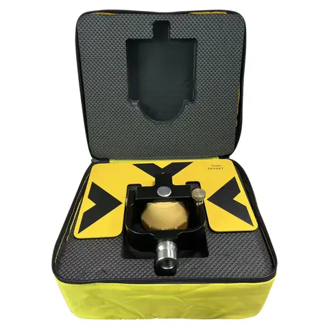 High-Precision Silver Coated Reflector Prism with Yellow Tilt Target Plate with 5/8 Thread for Topcon for SECO Total Stations
