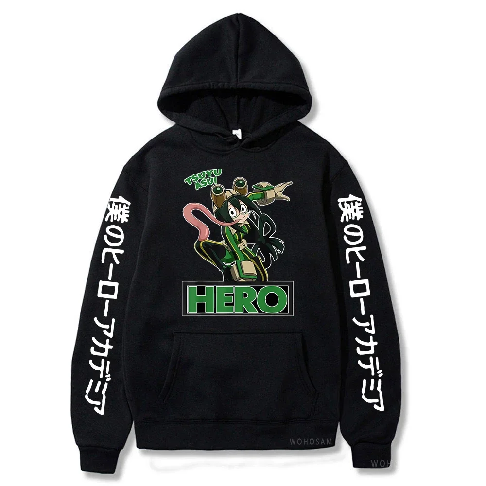 My Hero Academia Boku No Hero Academia Anime Hoodies Women Funny Girl Manga Tsuyu Asui Streetwear Harajuku Goth Loose Sweatshirt