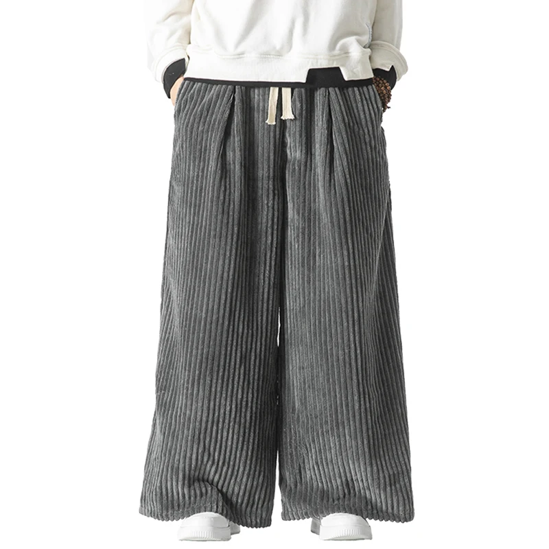 

Vintage Men Corduroy Pants Harajuku Mens Solid Color Wide Leg Harem Pants Men Streetwear Casual Jogging Trousers Oversized 5XL