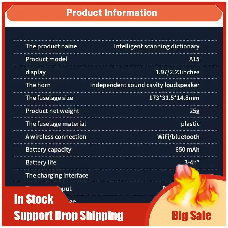 أفضل العروض مترجم صوتي فوري، جهاز مترجم لغة لا حاجة إلى واي فاي، مبدل قلم ترجمة 112 لغة