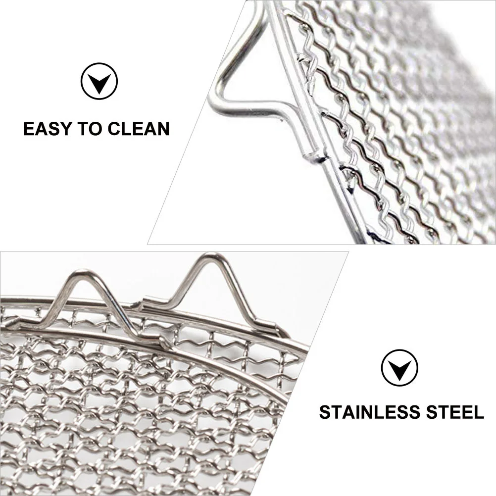 

Круглая решетка для гриля из нержавеющей стали с подставкой для стейка, рыбы, овощей, пиццы, барбекю, кемпинга, пикника, инструмента для барбекю, аксессуар