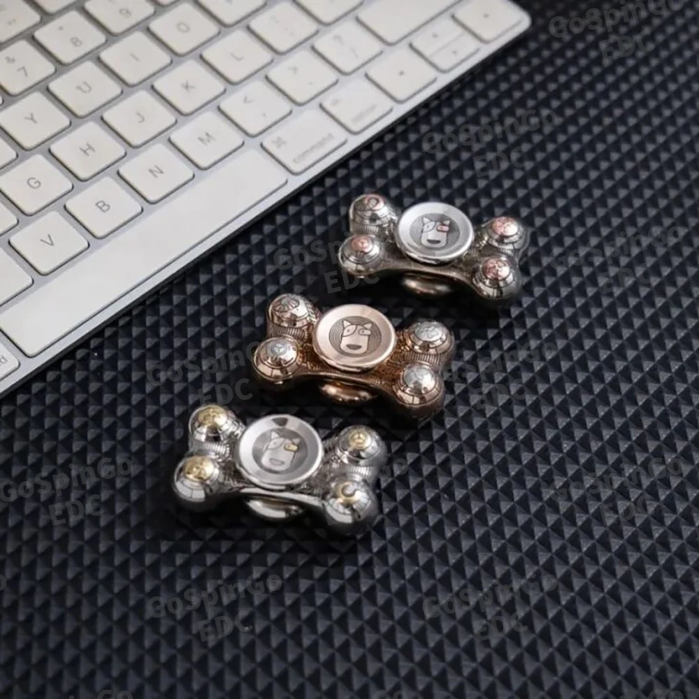 ONE BEAN & Chuck EDC تململ سبينر النحاس cupronicked شفرتين تململ سبينر ألعاب متململة للبالغين