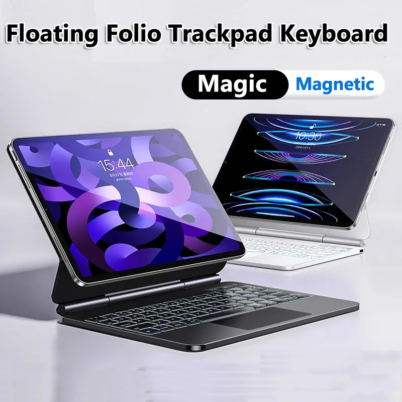 

Folio Keyboard for Samsung Galaxy Tab S7 S8 S9 11 Inch S7 FE S8 Plus 12.4 S9 Plus 12.4inch Case Smart Floating Design Cover