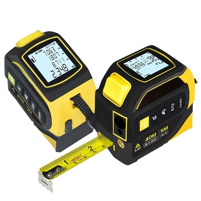 

Industrial 3-in-1 Laser Range Finder Digital Instrument Measurement Distance Area Volume High Precision Laser Tape Measure