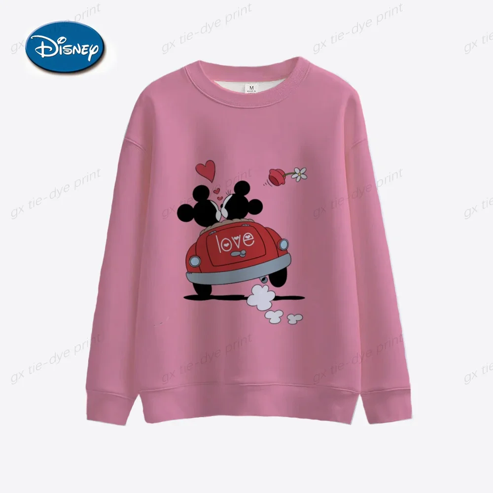 Disney-Moletons femininos de Mickey Mouse, moletons de manga comprida, roupas Harajuku, outono, primavera