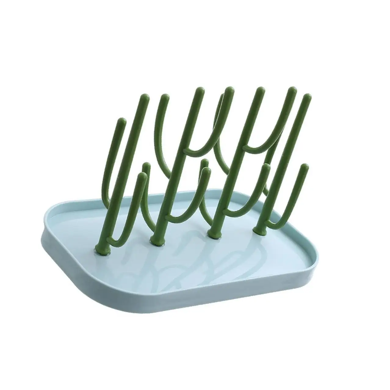 

Infant Water Drying Rack Shelf Cactus Removable Feeding Multifunctional Blue