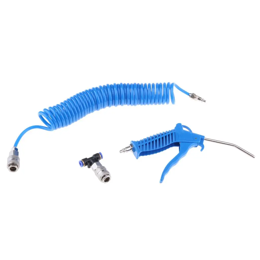 Soffio per polvere d'aria con kit per soffiaggio polvere per camion con ugello pulito per tubo di riavvolgimento da 5 m