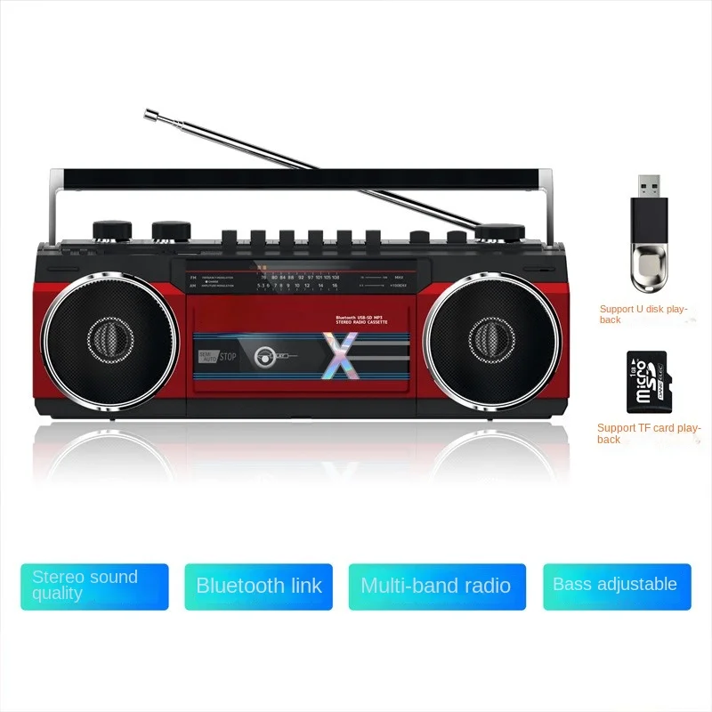 Tape player multifunctional stereo recorder portable cassette radio