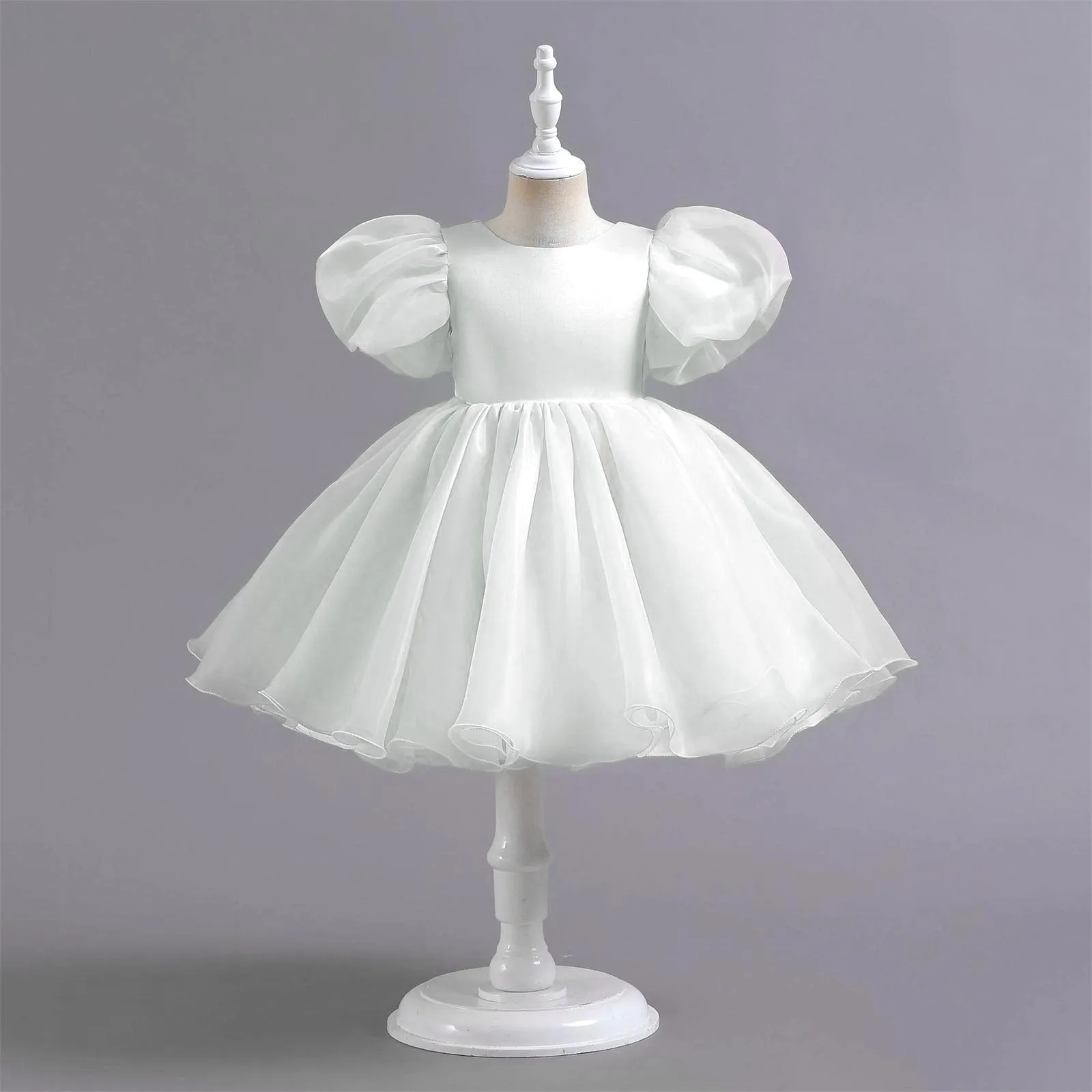 Wedding Birthday Dresses for Girls 1-6 Years Elegant Graduation Party Tutu Christening Gown Kids Children Formal Pageant Clothes