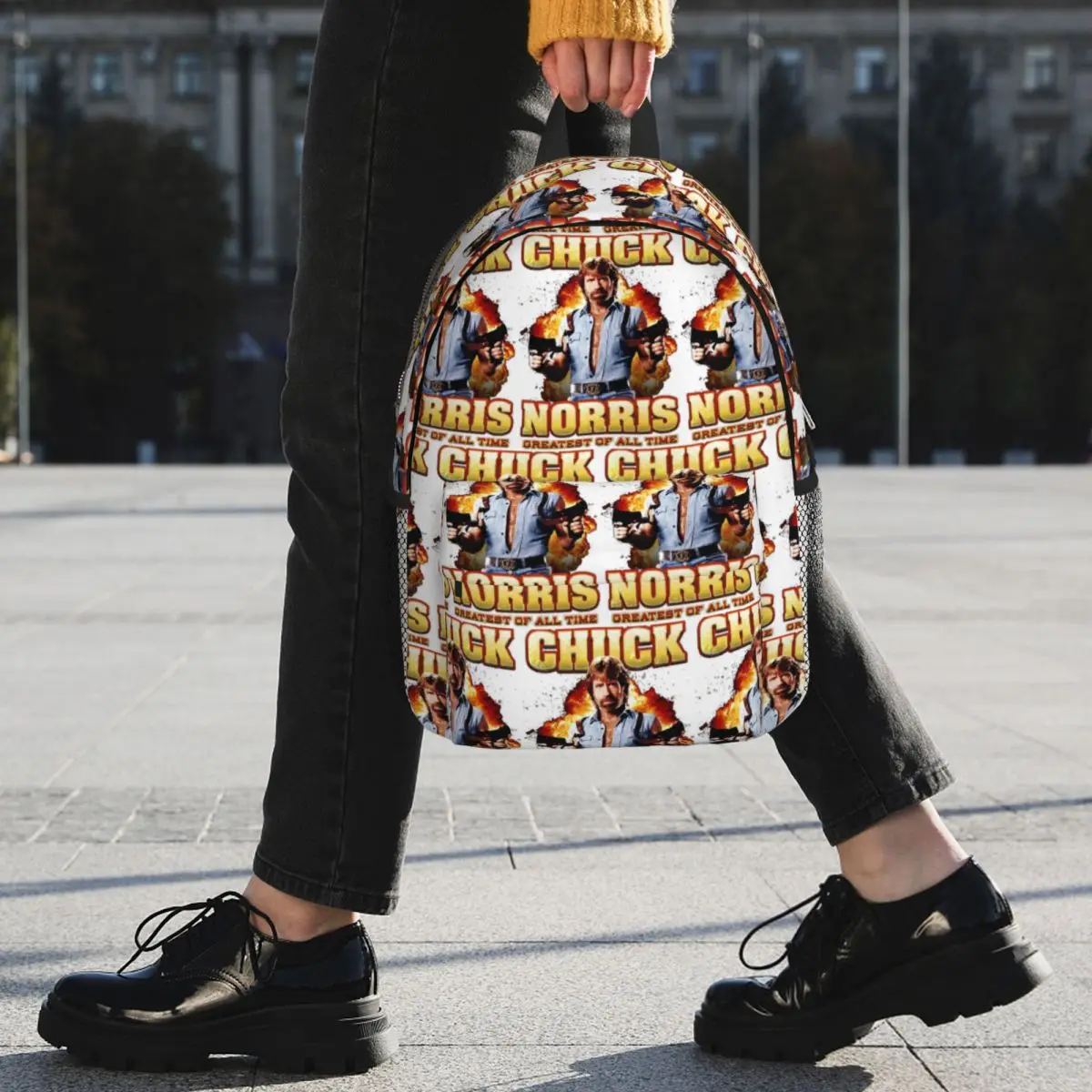 Chuck Norris Greatest Of All Time Essential Backpack Student BookBag Boys Girls School Bag Computer Shoulder Bags