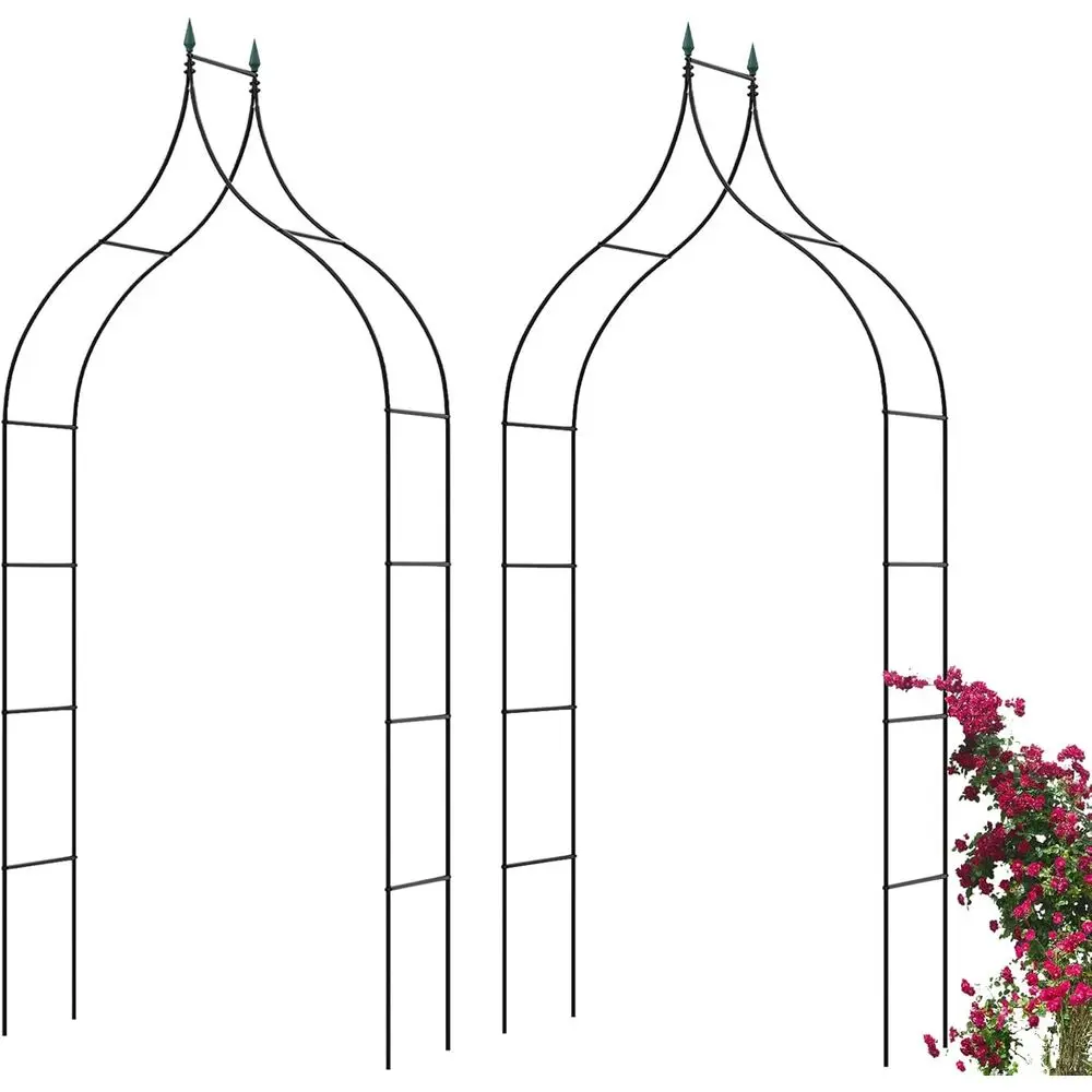 

Metal Garden Arbor Wedding Arch, 9.5ft Tall x 4.1ft Wide, Ideal for Climbing Roses and Vines, Perfect for Outdoor Weddings and G