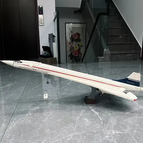2083 delar Airbus Concorde byggsats supersonisk flygplan rymdfärja modellblock pedagogisk leksak för barn födelsedagspresent 10 best sales konkorde - №4