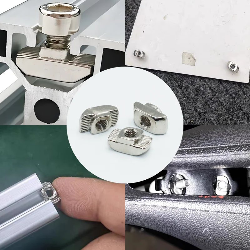 50 teile/los m3 m4 m5 für 20 30 40 45 Schlitz t-Mutter Schiebe t Muttern Hammer Tropfen in Mutter befestigen Stecker eu Aluminium Extrusion profil – Detail 3