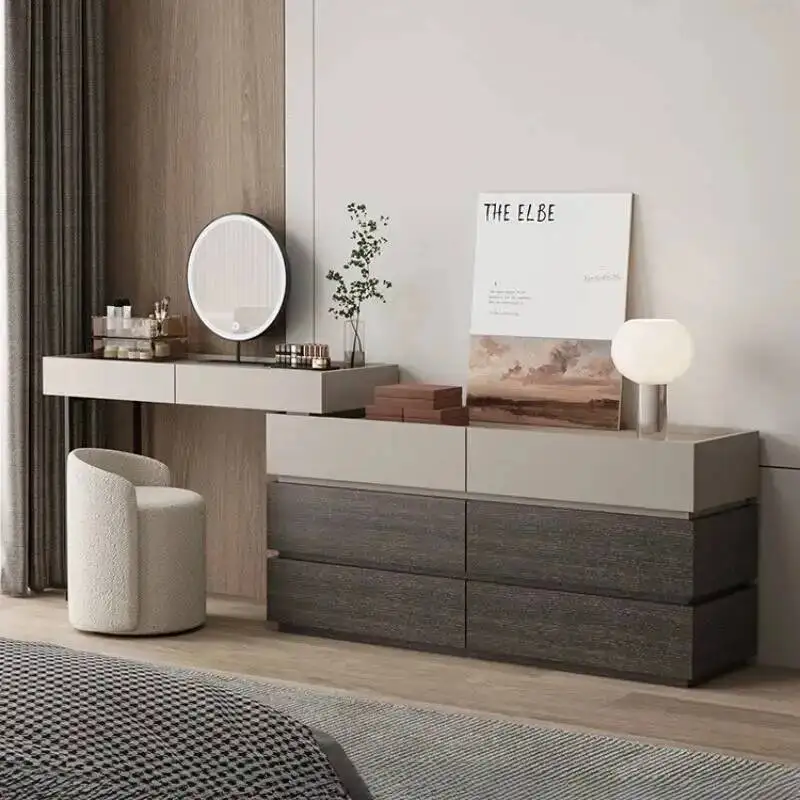 

Туалетный столик с 6 ящиками для хранения, эстетичным зеркалом, роскошный декор, мебель для спальни