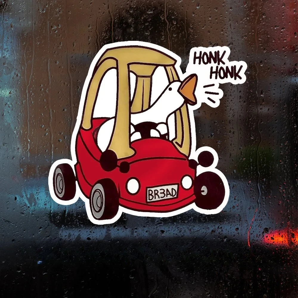 Creative Car Sticker Honk Goose on Road Rage for Car Motorcycle Racing Helmet Laptop Trunk Body Car Window PVC Vinyl Decals