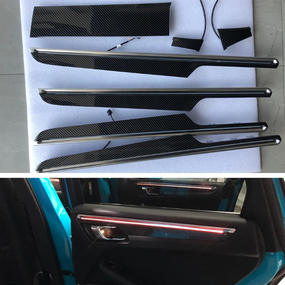 64-color LED Lamps For Porsche Macan 2014-2023 Car illuminated Door Panel Ambient Light Set Decorative Atmosphere Lighting