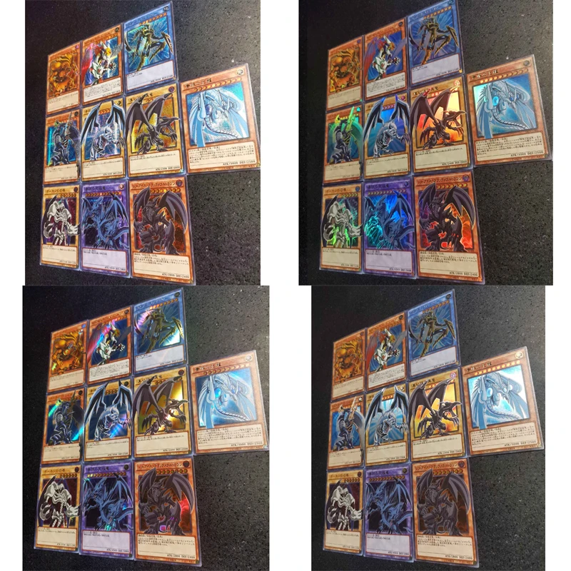 10 STKS DIY Yu-Gi-Oh! Exodia Flash Card Anime Blue-Eyes White Dragon Collectible Card Cartoon Signature Card Kerstcadeau