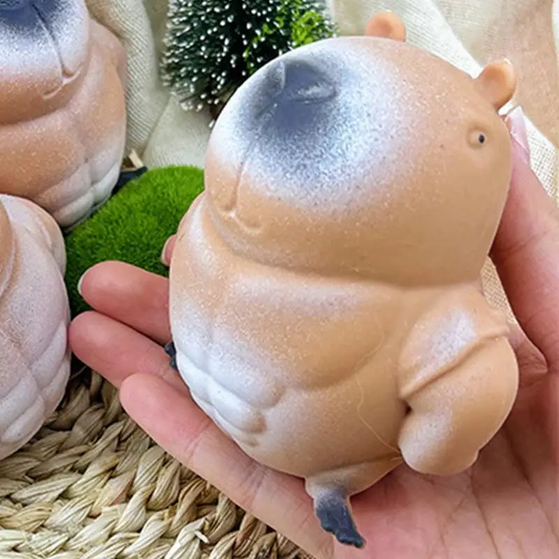 Capybara Stress Relief Toy Abdominal Muscle Capybara Vent Toys Cartoon Animal Fidget Toys For Stress Relief Cute Toys For Kids