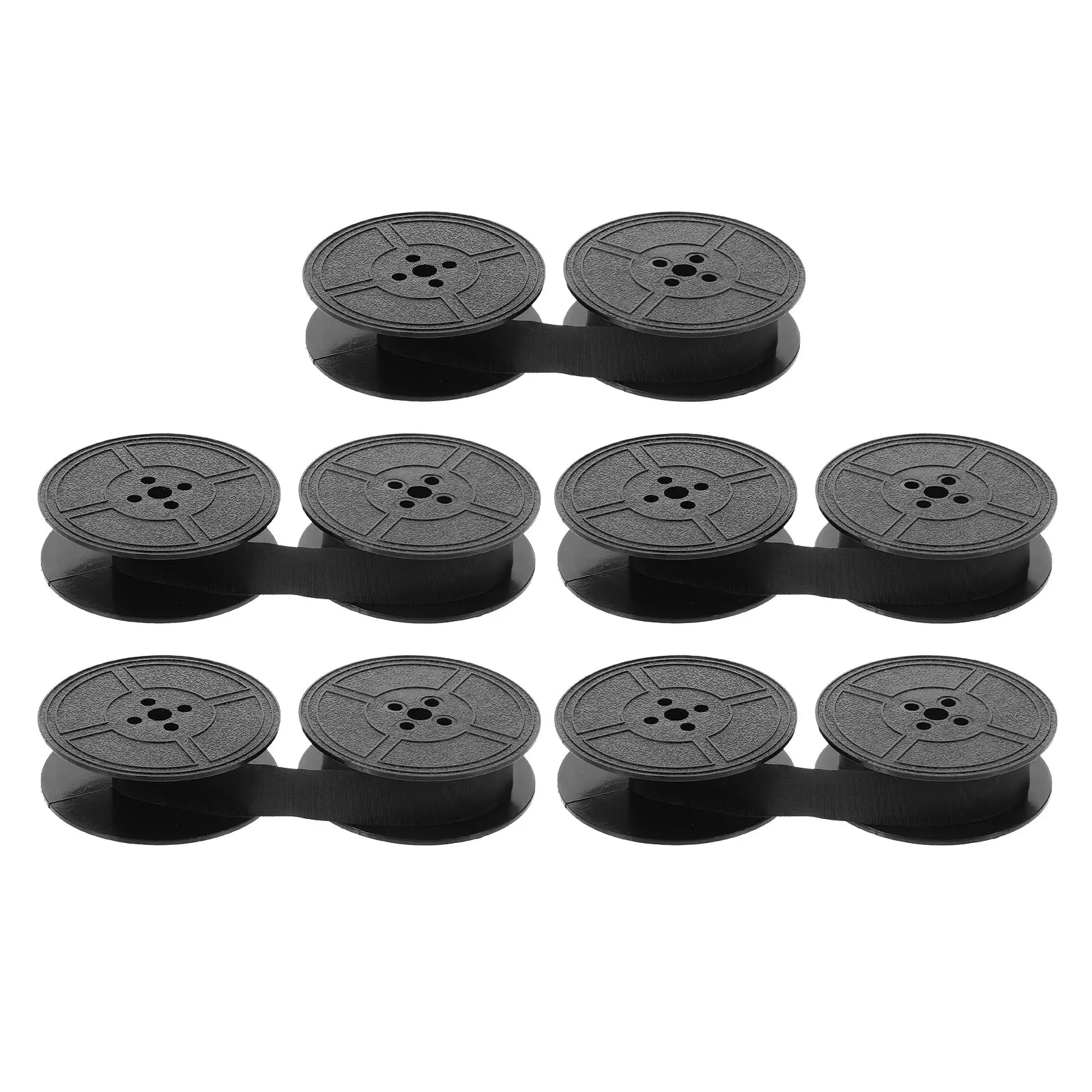 

5pcs Typewriter Ink Ribbon Spool Twin Spool Black Nylon Ribbon Replacement For Old Typewriters Compatible With Models For Office