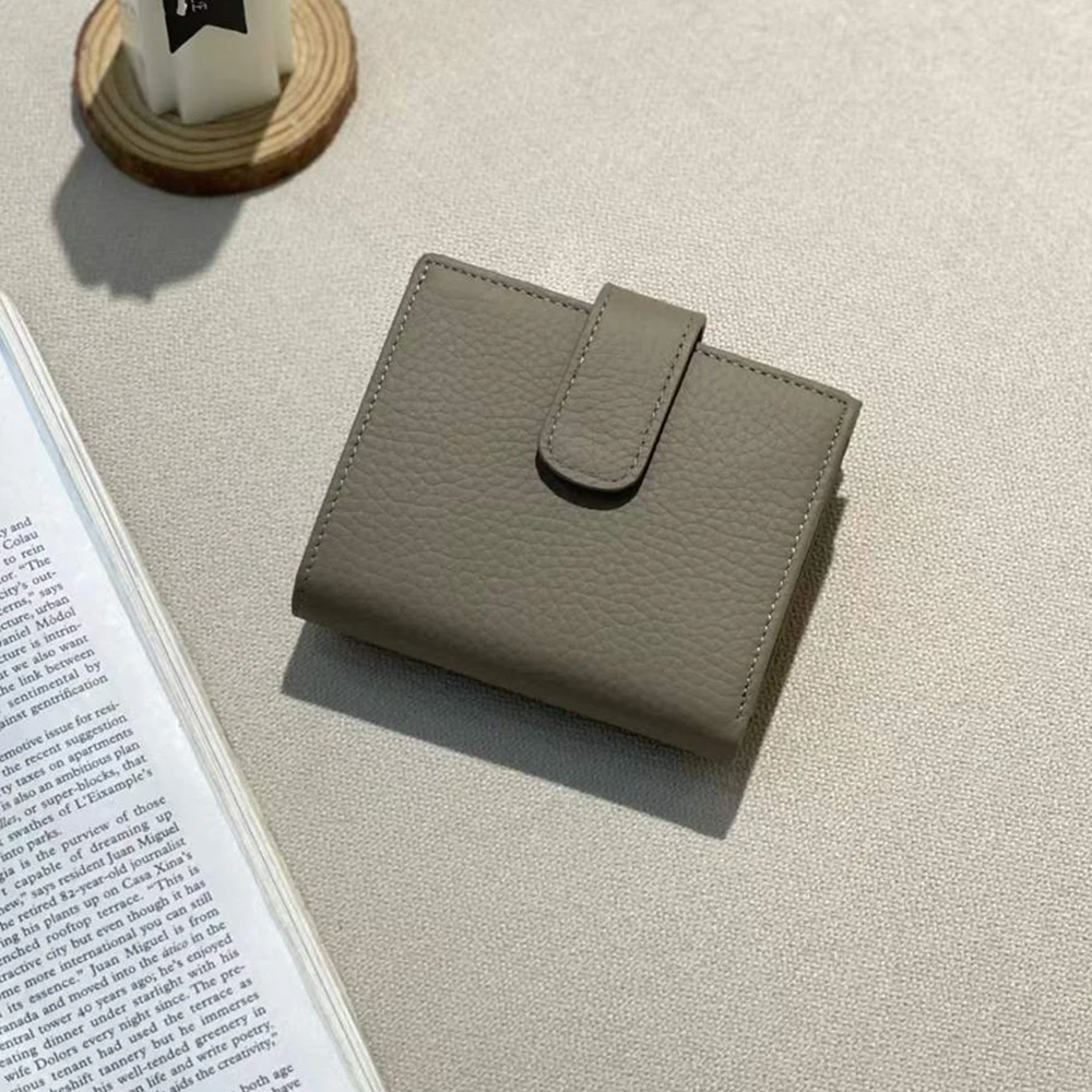 Carteira feminina de couro com - Bifold Leather Wallet avaliação e preço