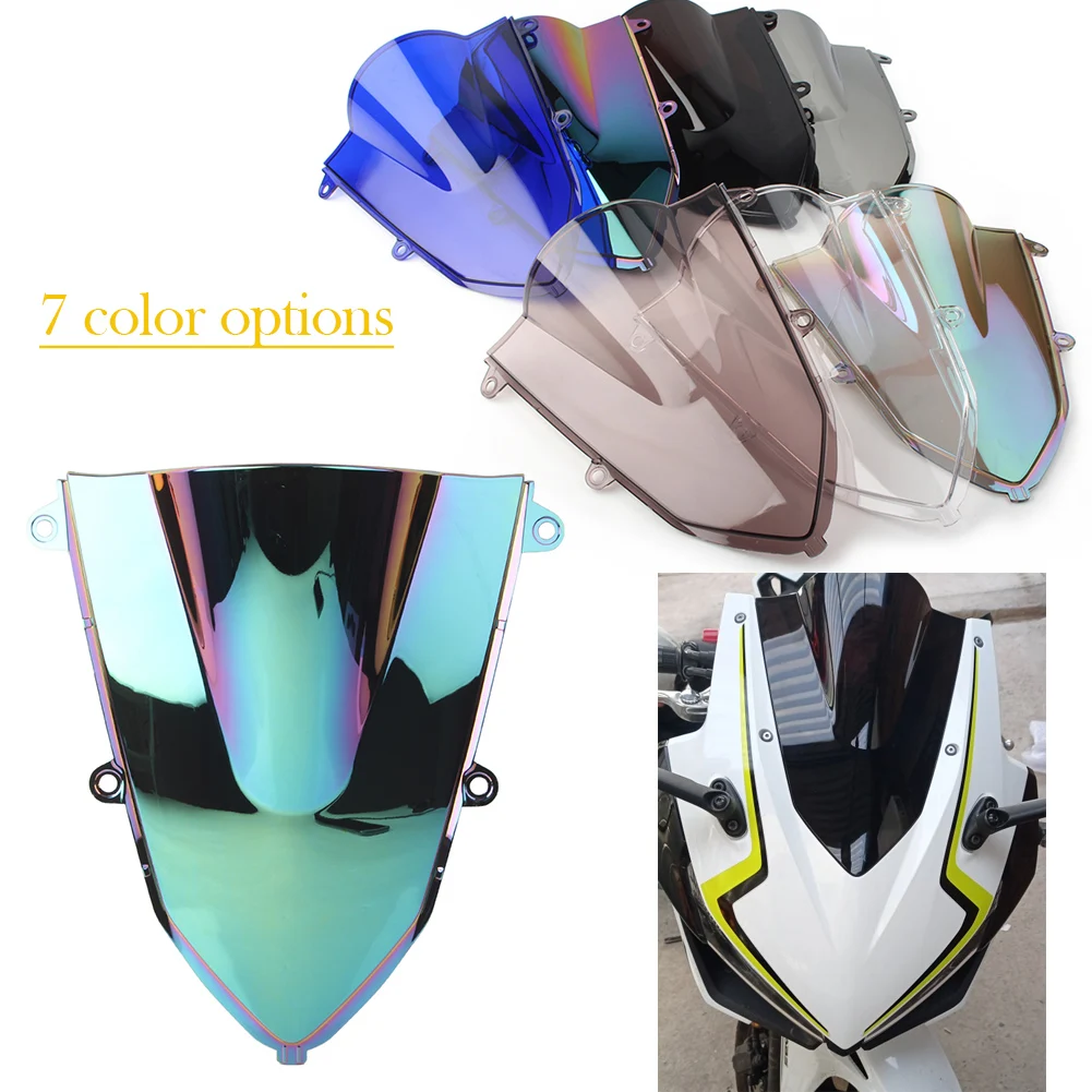 Motorcycle Windshield Double Bubble Windscreen Windproof For Honda CBR 500R 2019 2020