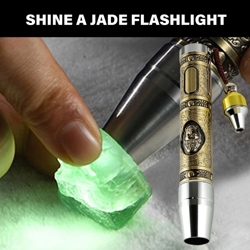 Professional Jadeite Testing LED Flashlight Triple Light LED Stone Flashlight for Identification and Appraisal