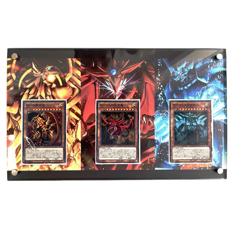 Yu-Gi-Oh Card Brick Egyptian God Blue-Eyes White Dragon Seto Kaiba 25Th Anniversary Diy Acrylic Action Toy Figur Game Collection